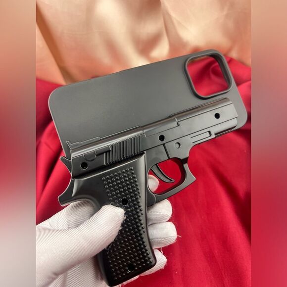 Black Gun-Shaped Phone Case for Iphone 16 Pro Max - Picture 8 of 8